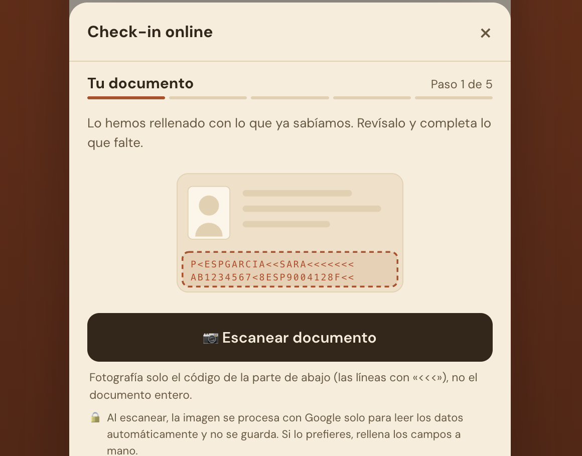 El check-in online del huésped paso a paso